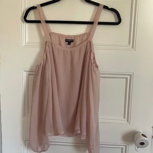 Express off the shoulder long sleeve blouse. Blush pink- size S